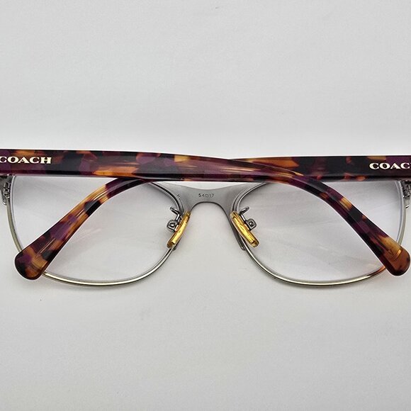Coach HC5074 9241 Satin Purple Gold/Purple Confetti Cat Eye Eyeglasses Frame - Picture 10 of 15